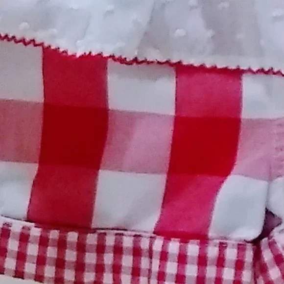 KIDS HEADQUARTERS RED GINGHAM SET SIZE 24M - Picture 5 of 13